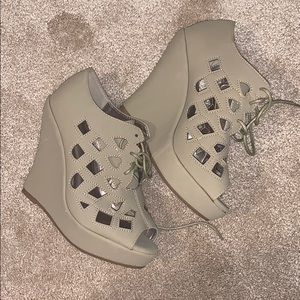 Wedges. Never worn. Size 7 and 1/2.